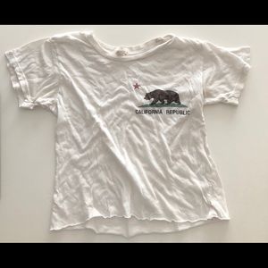 Brandy Melville white short sleeve shirt